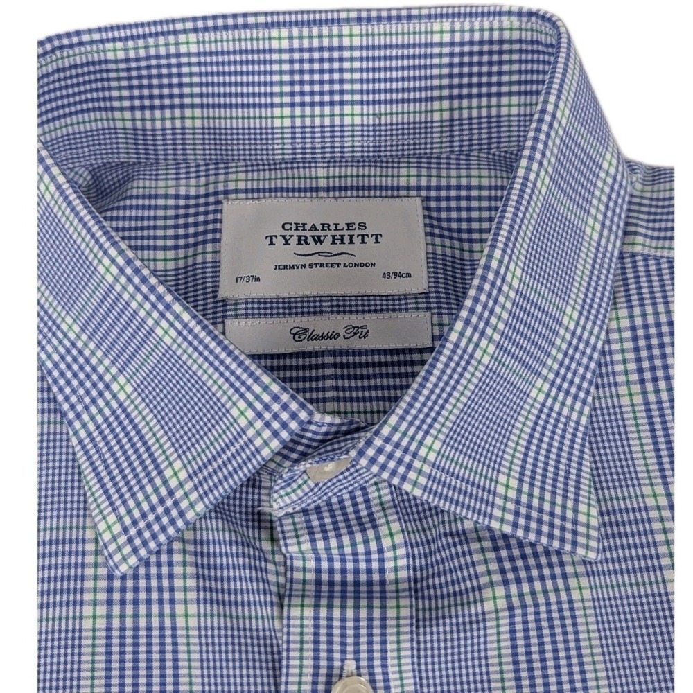 Lot of 3: Charles Tyrwhitt Men's 17/37 - XL Dress Shirt Long Sleeve Patterned - Picture 7 of 12